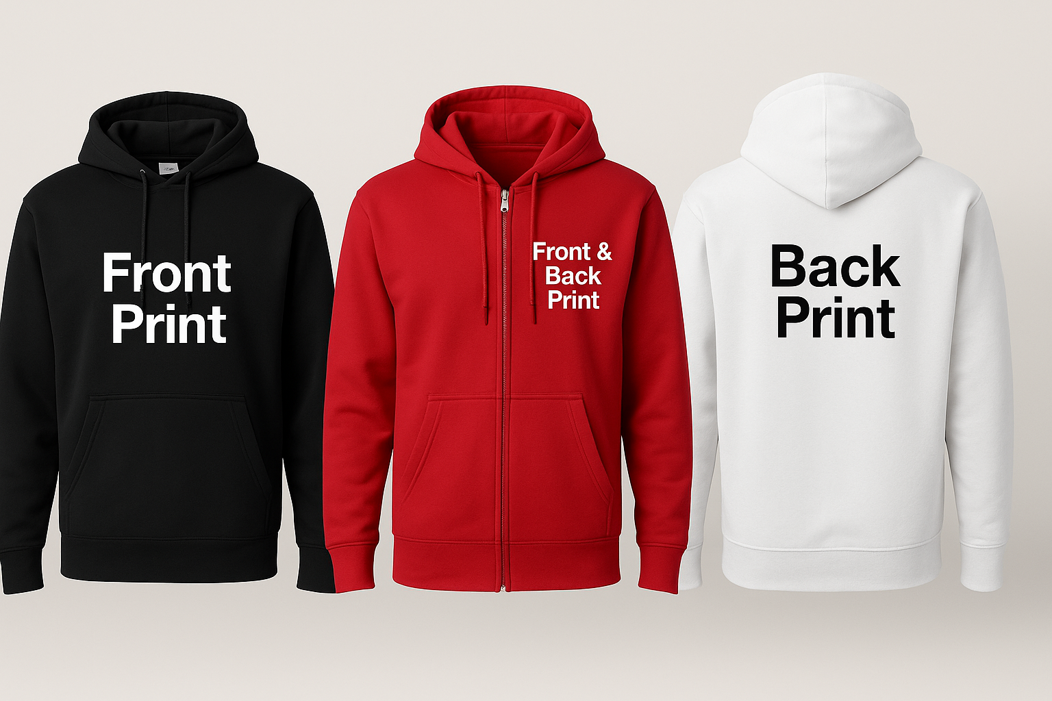 Custom Printed Hoodies – Full Color, Front & Back Options